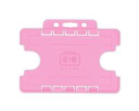 Pink Dual-Sided BioBadge Open Faced ID Card Holders - Landscape (Pack of 100)
