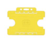 Yellow Dual-Sided Open Faced ID Card Holders - Landscape (Pack of 100)