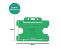 Light Green Single-Sided Open Faced ID Card Holders - Landscape (Pack of 100) 