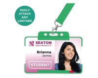 Light Green Single-Sided Open Faced ID Card Holders - Landscape (Pack of 100) 