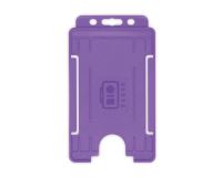 Purple Single-Sided BioBadge Open Faced ID Card Holders - Portrait (Pack of 100)