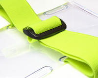 Yellow Hi-Vis Vinyl Adjustable Portrait Armband Holder - Pack of 100
