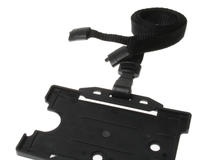 Recycled Plain Black Lanyards with Plastic J Clip (Pack of 100)