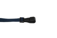 Recycled Plain Dark Blue Lanyards with Plastic J Clip (Pack of 100)