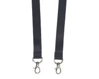 Recycled Black Double Clip Lanyards with Metal Trigger Clip (Pack of 100)