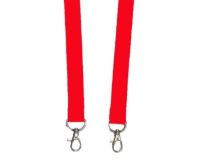 Recycled Red Double Clip Lanyards with Metal Lobster Clip (Pack of 100)