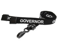 Recycled Black Governor Lanyards with Plastic J Clip (Pack of 100)