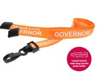 Recycled Orange Governor Lanyards with Plastic J Clip (Pack of 100)