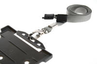 Grey Breakaway Lanyards With Metal Lobster Clip - Pack of 100