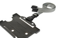 Recycled Plain Grey Lanyards with Plastic J Clip (Pack of 100)