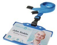 Recycled Plain Light Blue Lanyards with Plastic J Clip (Pack of 100)