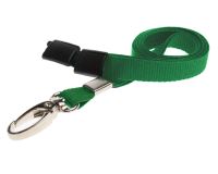 Recycled Plain Light Green Lanyards with Metal Lobster Clip (Pack of 100)