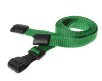 Recycled Plain Light Green Lanyards with Plastic J Clip (Pack of 100)