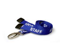 50 Royal Blue Staff & 50 Red Visitor Lanyards with Lobster