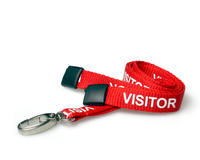 50 Royal Blue Staff & 50 Red Visitor Lanyards with Lobster