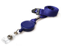 Access Card Lanyards Integrated Card Reel Nv Blue - Pack of 50