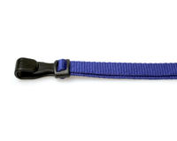 Pack of 100 Navy Blue Breakaway Lanyards with Plastic J-Clip