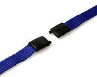Recycled Plain Navy Blue Lanyards with Plastic J Clip (Pack of 100)