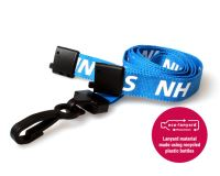 Recycled 15mm NHS Lanyards with Breakaway and Plastic J Clip (Pack of 100)