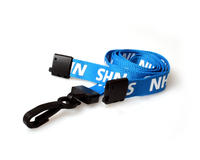 NHS Lanyards with Breakaway and Plastic J Clip - Pack of 100