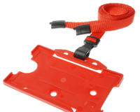 Recycled Plain Red Lanyards with Plastic J Clip (Pack of 100)