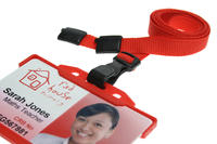 Recycled Plain Red Lanyards with Plastic J Clip (Pack of 100)