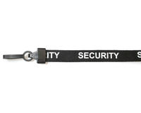 Pack of 100 15mm Security Black Lanyards with Plastic J-Clip