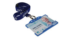 Recycled Royal Blue Staff Lanyards with Metal Lobster Clip (Pack of 100)