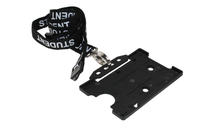 Recycled Black Student Lanyards With Metal Lobster Clip (Pack of 100)