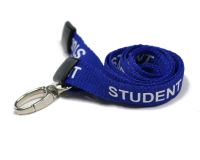 Polyester Royal Blue Student Lanyards with Metal Lobster Clip (Pack of 100)