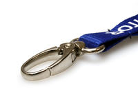 Recycled Blue Visitor Lanyards with Metal Lobster Clip (Pack of 100)