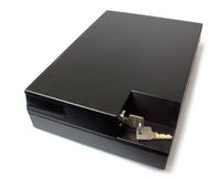 Card Box Black, Lockable, x500 spaces, 300x200x70mm