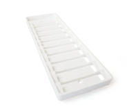 Card Rack, Plastic, fits CR80, 10 Compartments, 10*30cm - White