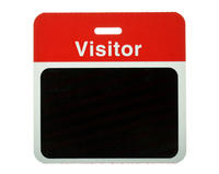 Pack of 1000 - TEMPBadge, Back Part, Visitor (Red) - 9505913