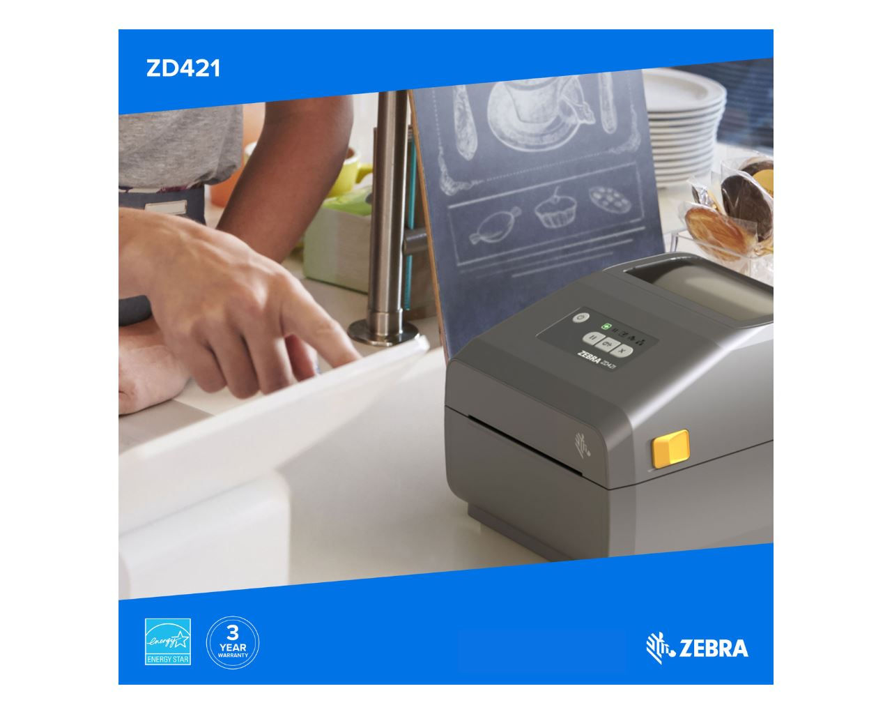 Zebra ZD421T Thermal Transfer Advanced Desktop Label Printer