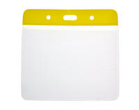 Yellow Top Visitor Pass Holders - Landscape - Pack of 100