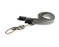 Grey Breakaway Lanyards With Metal Lobster Clip - Pack of 100