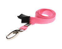 Pack of 100 Pink Breakaway Lanyards Metal Lobster Clip