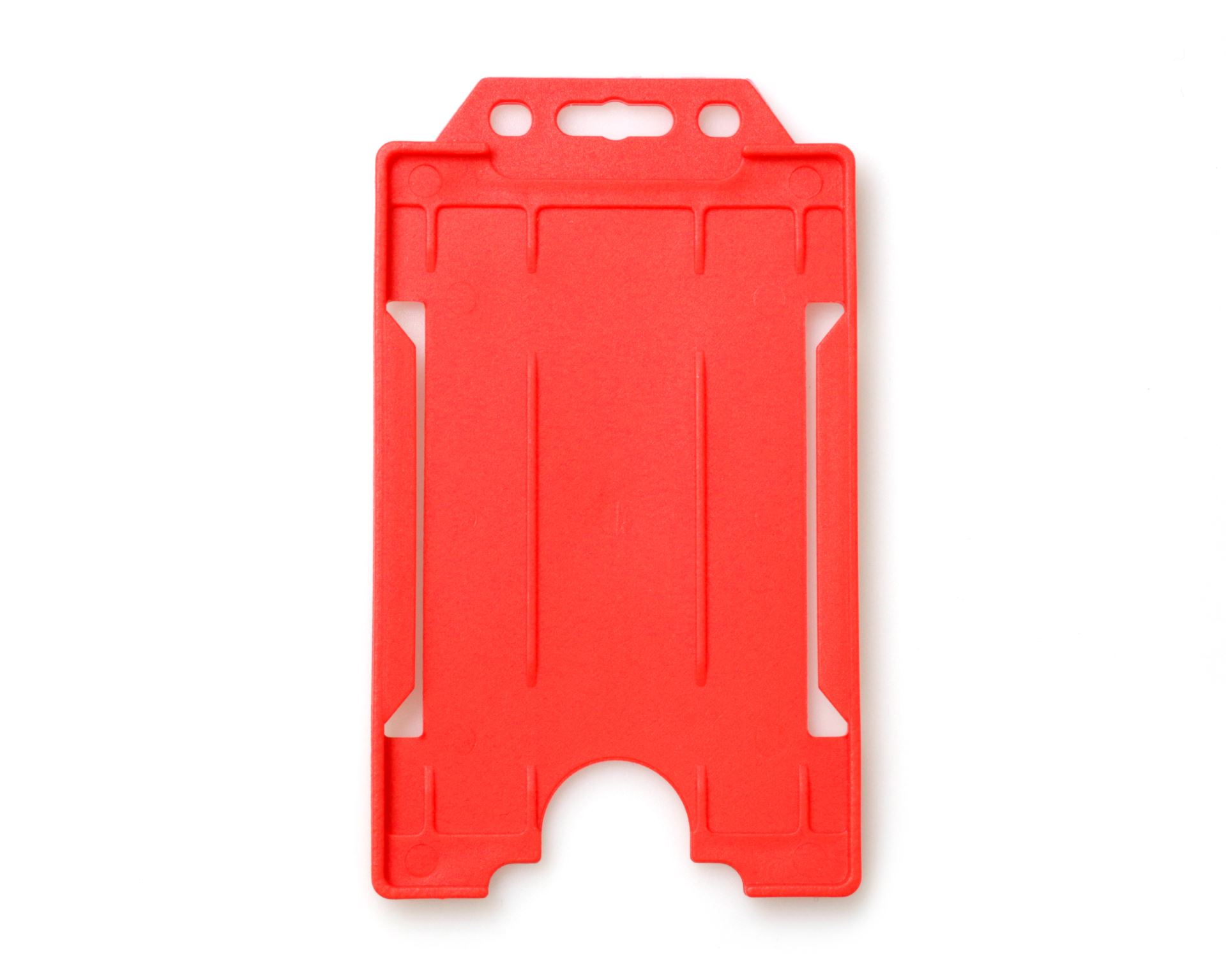 Red Open Faced Rigid Card Holders Portrait Pack of 100