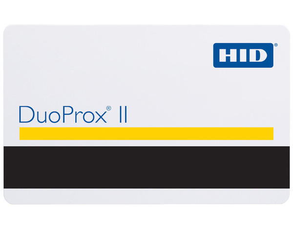 Pack of 100 HID Duo Prox II 125kHz Programmable Proximity Cards with 2750oe Mag Stripe