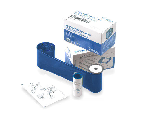 Datacard Dark Blue Monochrome Printer Ribbon Kit 532000-003 - 1500 Prints 
