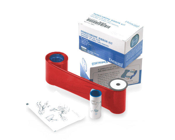 Datacard Red Monochrome Printer Ribbon Kit 532000-005 - 1500 Prints 