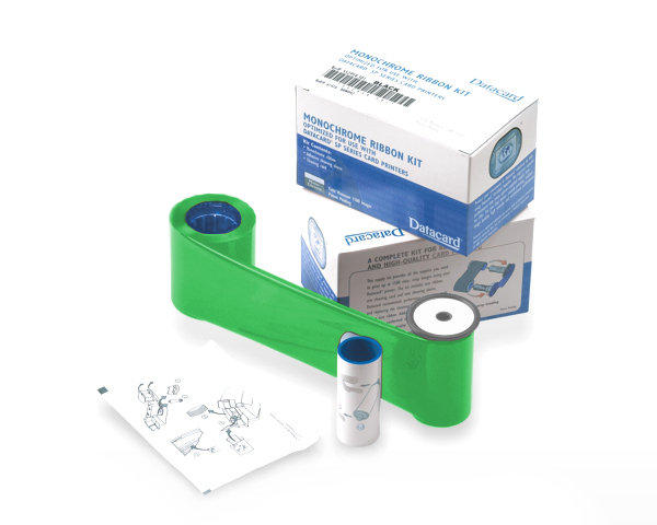 Datacard Green Monochrome Printer Ribbon Kit 532000-008 - 1500 Prints 