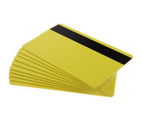 Yellow Plastic Cards With Hi-Co Magnetic Stripe (Pack of 100)